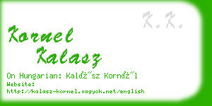 kornel kalasz business card